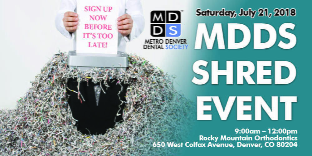 Photo showing shredded paper flowing out of a shredder with a man holding a sign that says Sign Up Now Before It's Too Late!